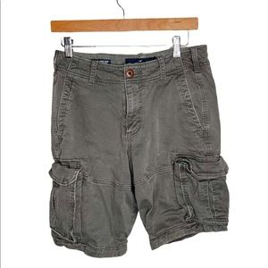Hollister Mens Gray Classic Cargo Epic Flex Shorts Size 28
